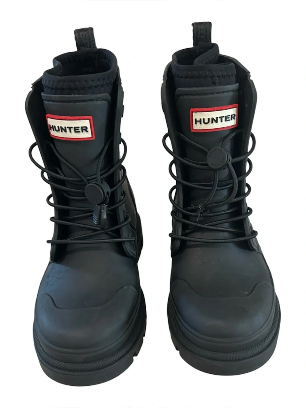 Big Kids Stomper Lace-up Waterproof Ankle Boots, Black, Size 13, NWOT